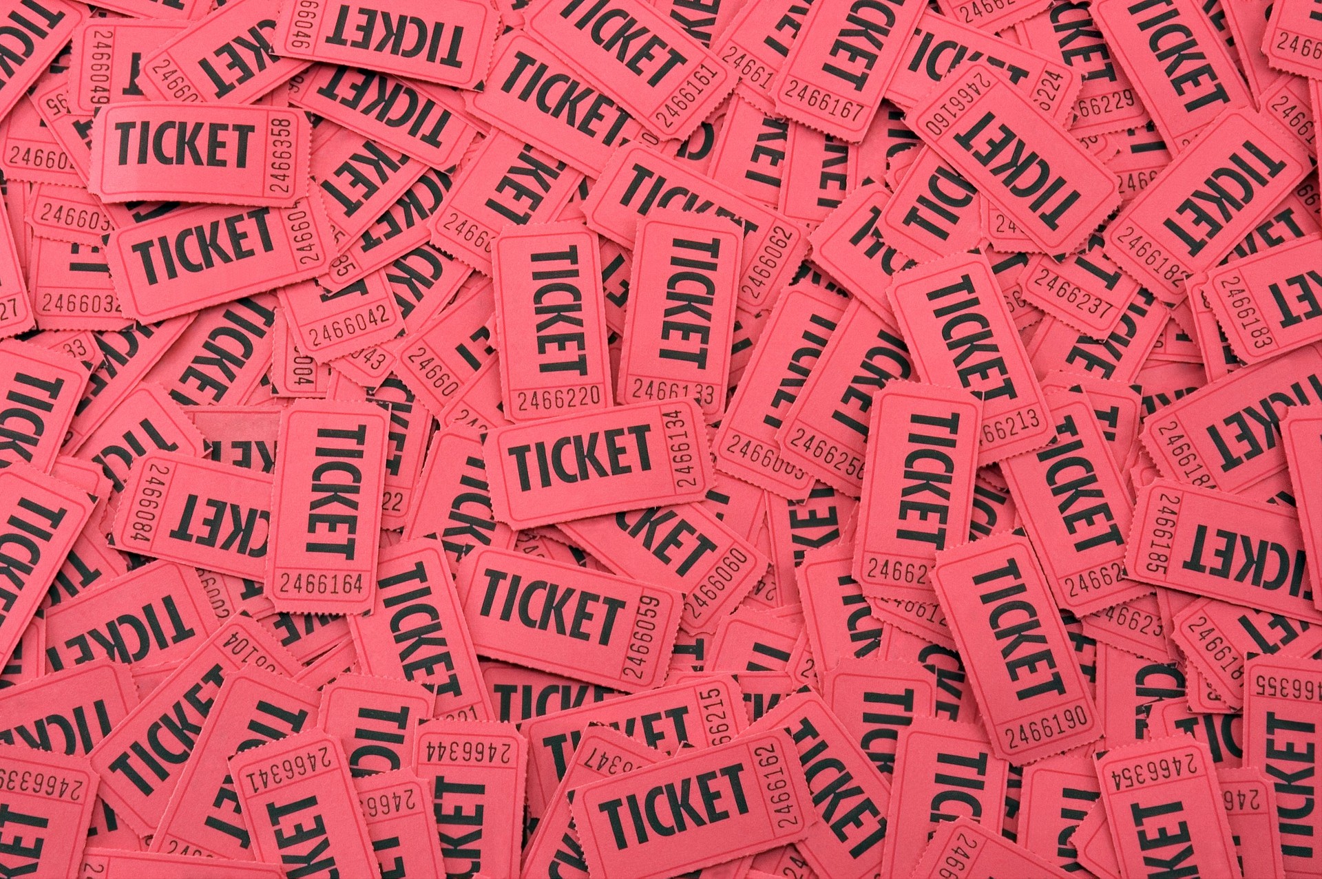 Pile of Red Tickets - Horizontal